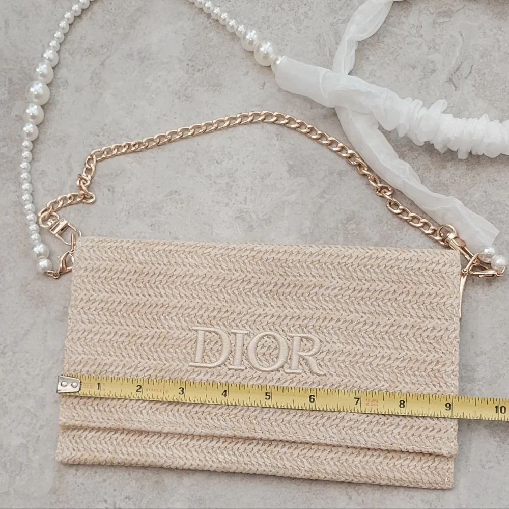 Dior Raffia Pouch - Picture 3 of 5